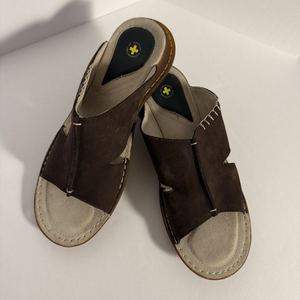 Dr. Martens Women's Size 8 US Sandals Brown Suede Leather Retro 1990s Style EUC
